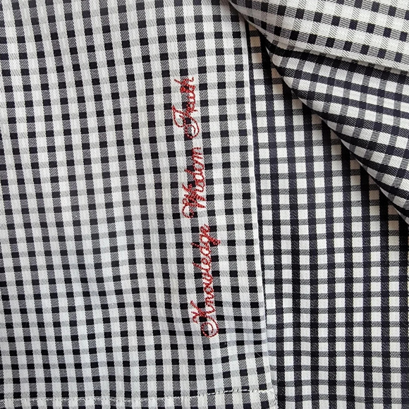 Robert Graham Black White Checked Long Sleeve Button Down Shirt Size 46 / 2XL - Picture 4 of 14